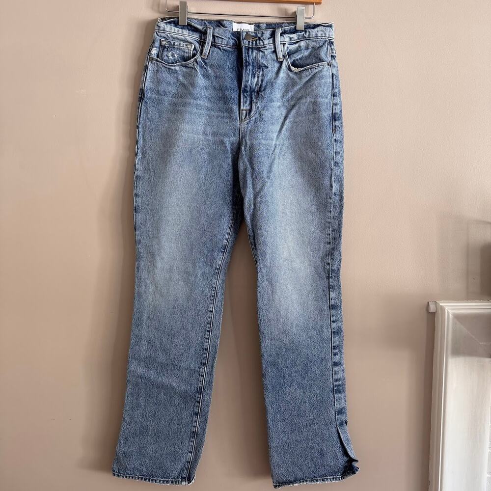 FRAME Le Drew Bootcut Cotton Jeans in Cascade Blue Size 28 LDW385